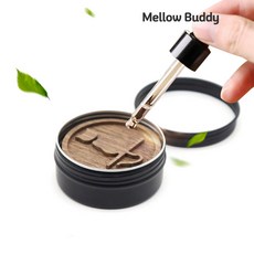 멜로우버디 우드 디퓨저 방향제 천연 케이스 아로마 오일 고양이 클로버, 네잎클로버_원형케이스, 1개, 10ml