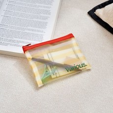 [모던하우스] 스트라이프 메쉬 소지품 파우치 옐로M 319844