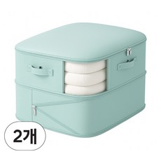 코코로 이불 압축파우치 압축팩 정리함 이불팩 대용량 수납 보관 1+1, 프레쉬민트, 2개