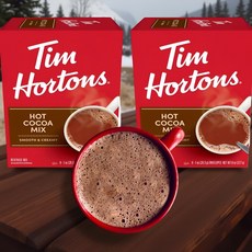 캐나다 팀홀튼 코코아 핫초코 믹스 8포 x2박스 세트 부드럽고 크리미한 초콜릿