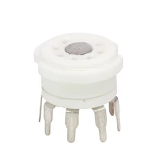 PCB 마운트 7 핀 세라믹 진공관 소켓 6Z4 EAA91 EC92 EF95 EZ90 6X4 하이파이 오디오 튜브 AMP DIY 2 개, 1개, 기타, 01 Tin Plated