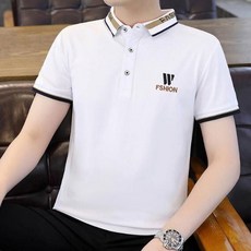 2026男士夏季Polo衫 短袖休閒衫 條紋拼接翻領T恤 輕薄透氣 吸濕排汗 運動商務POLO衫