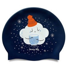 오호라스튜디오 링클 실리콘 수영모자, 스노위데이, 1개