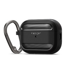 Spigen Rugged Armor AirPods Pro 3 保護殼, 黑色, 1個