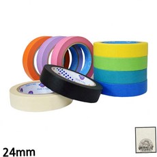 뭉솔마켓 페인트테이프 아이보리 24mm x 40M 도색마스킹테이프