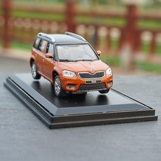 Zhijing 1:43 Skoda Yeti City Edition 합금 모델 시뮬레이션 컬렉션 선물 다이 캐스트 금속 자동차 모델(Orange), 1개