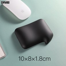 DFMEI 聊天氣泡鼠標墊護腕女生手腕託小號辦公硅膠防滑墊子護手腕電腦, 1個, 黑色PU硅膠護腕墊:如圖