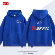 오토바이 후드티 아크라포빅 바이크 티셔츠 긴팔 후드, H. 160, I. 파랑