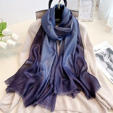 히잡 hijab 패션 그라디언트 Lurex 비스코스 스카프 여성 일반 옴브레 반짝이 프린지 목도리 레이디 쉬머 및 랩 Bufandas 이슬람 Sjaal