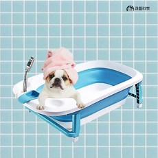 접이식 안전한 욕조 목욕탕 목욕통 강아지 고양이 반려견 소형견 중형견 대형견 스파, 인디언 핑크