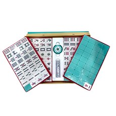 錦楓淡藍竹絲麻將 34mm - 清新色系高品質娛樂首選, 淡藍, 1付入