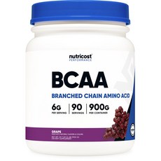 nutricost BCAA支鏈胺基酸無麩質補充粉 葡萄口味, 90顆, 1罐