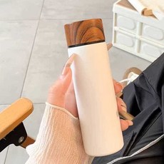 미니 보온병 여성용 휴대용 스테인리스 텀블러 목재무늬 감성 물컵, 150ml 우드 레드