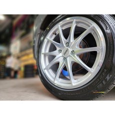 土城輪胎王 類G25 16吋旋鍛鋁圈 銀底車面 4/100 4/114.3 5/100 5/114.3 FIT, 1個