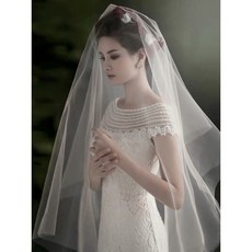 롱 숏 레이어 웨딩베일 면사포 SH1923