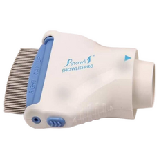 Howli Showliss Pro防蝨真空梳 毛髮清理器 寵物跳蚤梳, 白色和藍色, 1個
