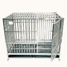 【彬彬小舖】台灣現貨 正白鐵不鏽鋼狗籠-多種尺寸 熱賣款 加粗加厚 經久耐用 狗屋 狗窩 籠子 白鐵籠, 1個, 不鏽鋼籠XL(組合式)