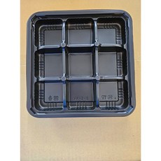 昀誠紙品 HK-249九宮格餐盒 透明凸蓋 日式壽司盒300組, 1個