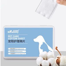 寵愛毛宅 寵物眼部清潔棉片 溫和不刺激 貓狗適用 擦淚痕 寵物眼部護理, 1個, 寵物眼部清潔棉片50入