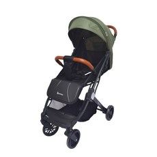 Mykiz 輕便型嬰兒車 輕巧可折疊透氣遮陽篷，寶寶外出必備, 軍綠色