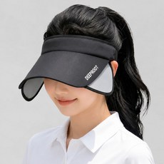 딥루트 자외선차단 슬라이드 썬캡, 1개, (블랙) 1개, (블랙)