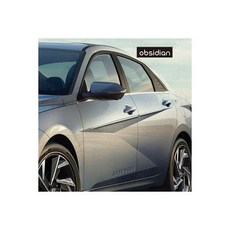 현대 호환 아반떼 7세대 CN7 부착형 도어가드 크롬 롱버전 1대분 순정품같은 피팅감 옵시디언, 1개