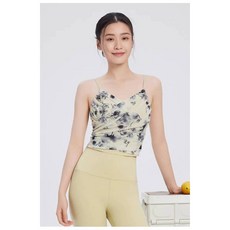 QUEEN YOGA新款運動背心女時尚抽褶美胸瑜伽背心上衣（附贈拆卸式胸墊）