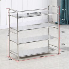 업소용 스텐 퇴식대 식판 반납대 거치대 주방 선반, 1단, 4층 66cm 길이