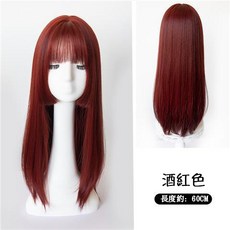 公主切長直髮假髮 冷棕色 長度約60CM, 1個