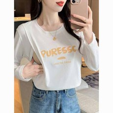 임산부 봄 수유복 긴팔티 임부 레터링 프린트 수유 티셔츠 심플 캐주얼 긴팔 수유 상의 YLP