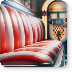 레트로 다이너 부스 쿠션 4개 세트 방석, 3.75인치, 다수