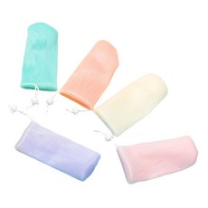 NOLITOY 비누 거품망 각질 제거 가방 싱크대 흡입 욕실 샤워기 자루 파우치 얼굴 클렌징 메쉬 거품 바 또는, 1개