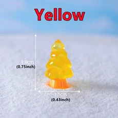 1-40PCS 미니 레진 트리 미니어처 발광 트리 작은 크리스마스 장식 데스크탑 공예 인형집용 작은 크리스마, 01 1PC, 03 Yellow