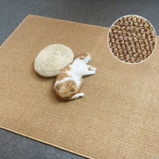 조이제이 고양이거실매트 고양이스크래쳐 카페트, 1개, 브라운