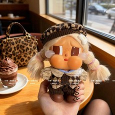 팝마트 크라이베이비 휴가 일기 시리즈 인형 3피스 4피스 세트 인형옷 인형제외, 베레모+넥타이+상의+팬츠 세트-인형 제외, 1세대와 2세대는 보편적입니다