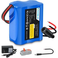 5800mAh 12V 리튬 배터리 팩과 충전기 및 노출된 선 와이어 재충전 RC 자동차 보트 로봇 DIY LED 조명 스트립 CCTV 카메라용, 12V-5.8Ah