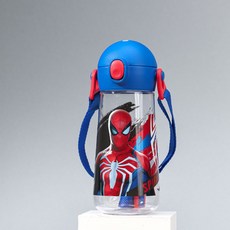홈앤키즈 마블 더보틀 몰리 원터치 어깨끈 트라이탄 물통 스파이더맨 유아 어린이 어린이집 유치원 초등학생 소풍 휴대용 물병 단체선물, 더보틀 몰리 원터치어깨끈트라이탄물통 스파이더맨, 1개, 더보틀 몰리 원터치어깨끈트라이탄물통 스파이더맨, 470ml