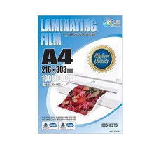 동기오피스 라미네이팅 필름 A4 100매 100MIC 사진 서류용 강력 접착 기계코팅필름 사무 오피스 용품 코팅지, 단품, 단품