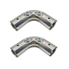 FLEXKEA 2.5cm(1인치) 90도 파이프 커넥터 양방향 금속 조인트 클램프 아연 도금 탄소강 25mm OD 튜브용(2) 117666 8355073104
