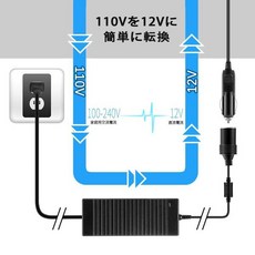 PANASONN AC-DC 전원 변환 시가 소켓 콘센트 12V ac 어댑터 10A 자동차 컨버터 용품을 가정용으로 50/60HZ, 1개