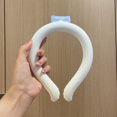 兔子圖案 可愛印花 掛脖冰涼圈, 1個, 藍黃漸變,兒童款【3-12歲】