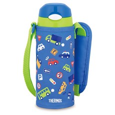 THERMOS 膳魔師 真空斷熱吸管瓶 水瓶 保冷瓶 FHL-403F, 1個, 400ml, 藍綠色