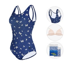 [아날도바시니 공식]여성 ASWU7243 트윙클나비 원피스 아쿠아로빅 빅사이즈 강습 국내생산 여자 실내 수영복