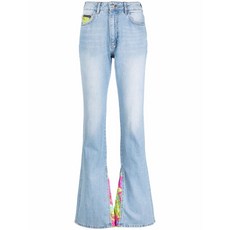 필립플레인 플로럴 패널 플레어 진