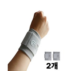 캄핏 손목보호대 스포츠 슬림 손목아대 손목밴드, 그레이, 2개