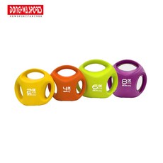 3그립 컬러 케틀벨 2~8kg (낱개 판매) 오염 리퍼제품 [동화스포츠 공식 제품], 오렌지, 1개, 4kg