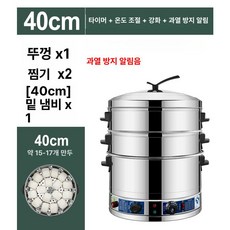업소용 전기 만두 찜솥 찜기 대형 찜판 호빵 고구마 스팀 전기찜기 전기만두찜기 편의점, 타이머 보온 알람, 40cm 2단, 기본 색상