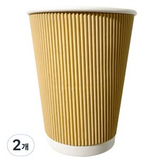 大韓健康 三層波紋紙杯 340ml 象牙白 50入, 50個, 2個