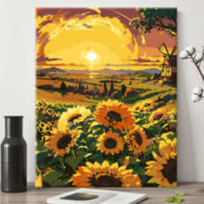 YUDA DIY 명화그리기 고급 세트 40X50, 해바라기, 1개