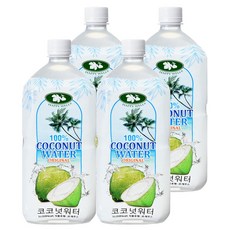 해피웰 코코넛워터 1 000ml(고당도) 대용량, 4개, 1L